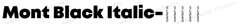Mont Black Italic字体转换